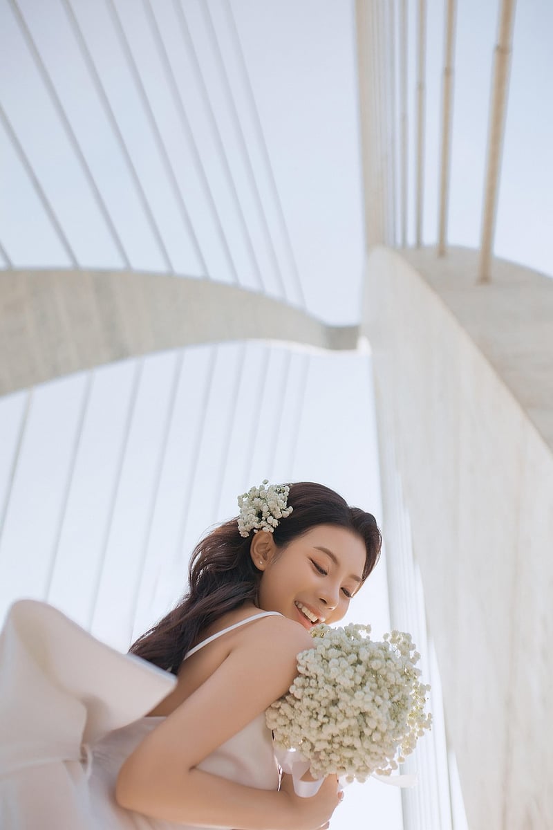 Bride in Traditional Wedding Gown